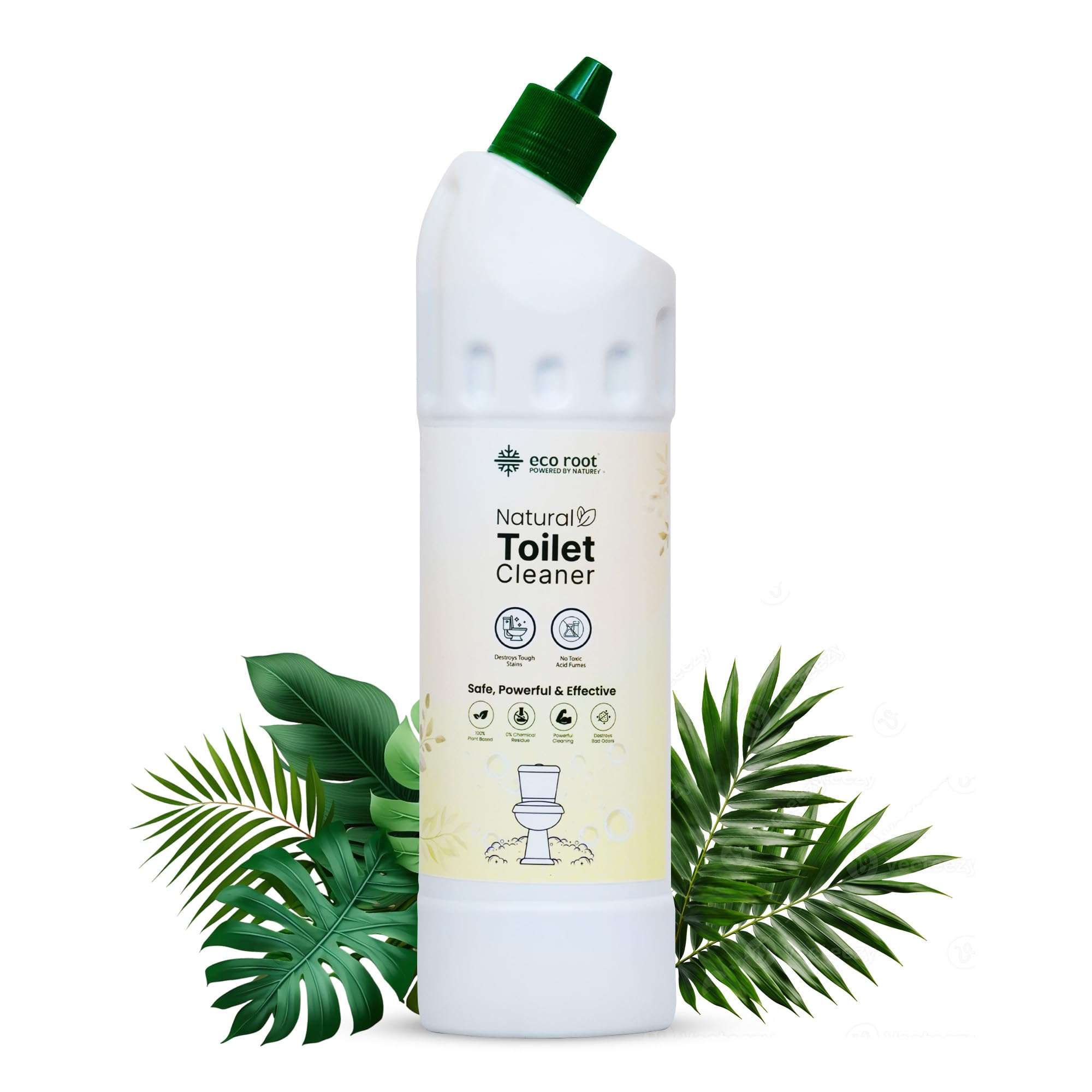 ECOROOT Natural Toilet Cleaner Liquid 700ml (Pack Of 1) Bio-Enzyme Multipurpose Cleaning Liquid, Hard Water Stains, Limescale, Rust β Organic Bathroom Cleaner for Septic Tanks, Herbal Fresh Scent