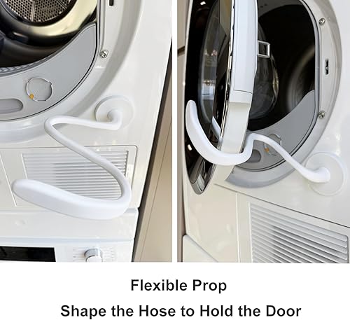 Miniatura 4 de Soporte y soporte para puerta de arandela de carga frontal, tapón magnético de puerta con imán fuerte y manguera flexible, mantiene la puerta de la