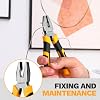 Set de herramientas DEKOPRO de 94 piezas para el hogar, kit de bricolaje para hombres con caja de herramientas, set básico de herramientas manuales para reparaciones del hogar, bricolaje, apartamento, oficina, naranja 7