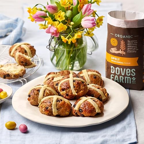 Miniatura 9 de Doves Farm - Harina integral de espelta orgánica  Ideal para hornear pan, magdalenas y panqueques  Sabor a trigo y nuez  Harina de grano antiguo