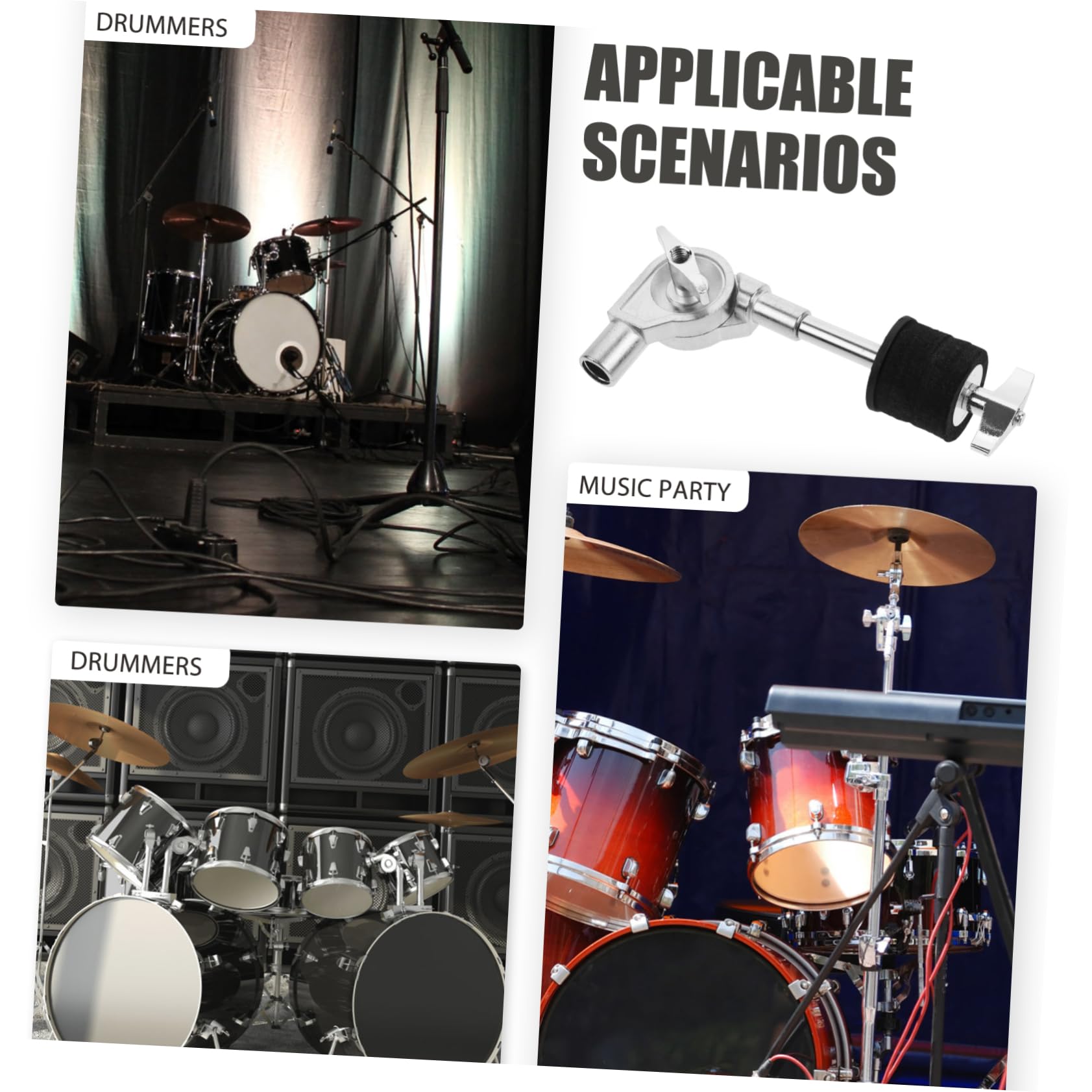 CIMAXIC Cymbal Stacker Holder Metal Cymbal Connector Drum Set Accessory Tool