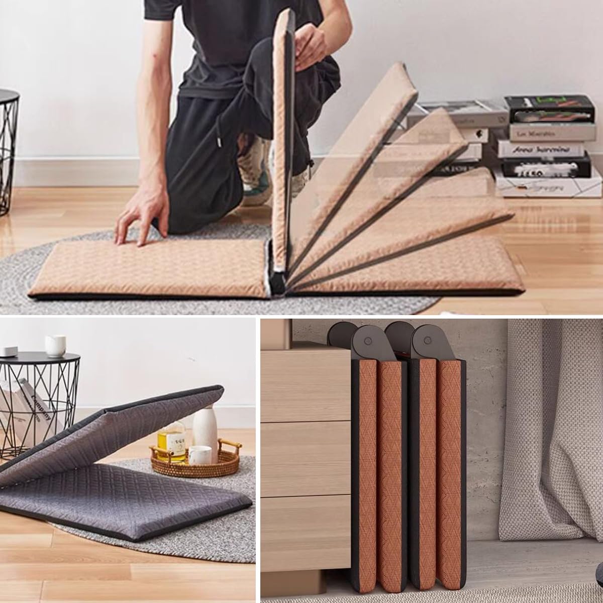Silla de suelo ajustable con soporte para la espalda, silla acolchada de meditación y juegos, diseño plegable de 5 posiciones para sala de estar, dormitorio y sala de yoga (gris B)