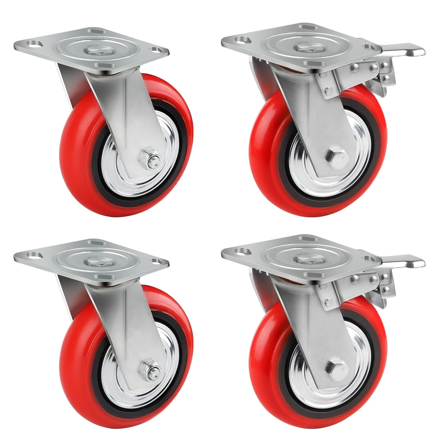 DBREAKS Heavy Duty Castors, Diameter 150 mm Transport Castors, Swivel