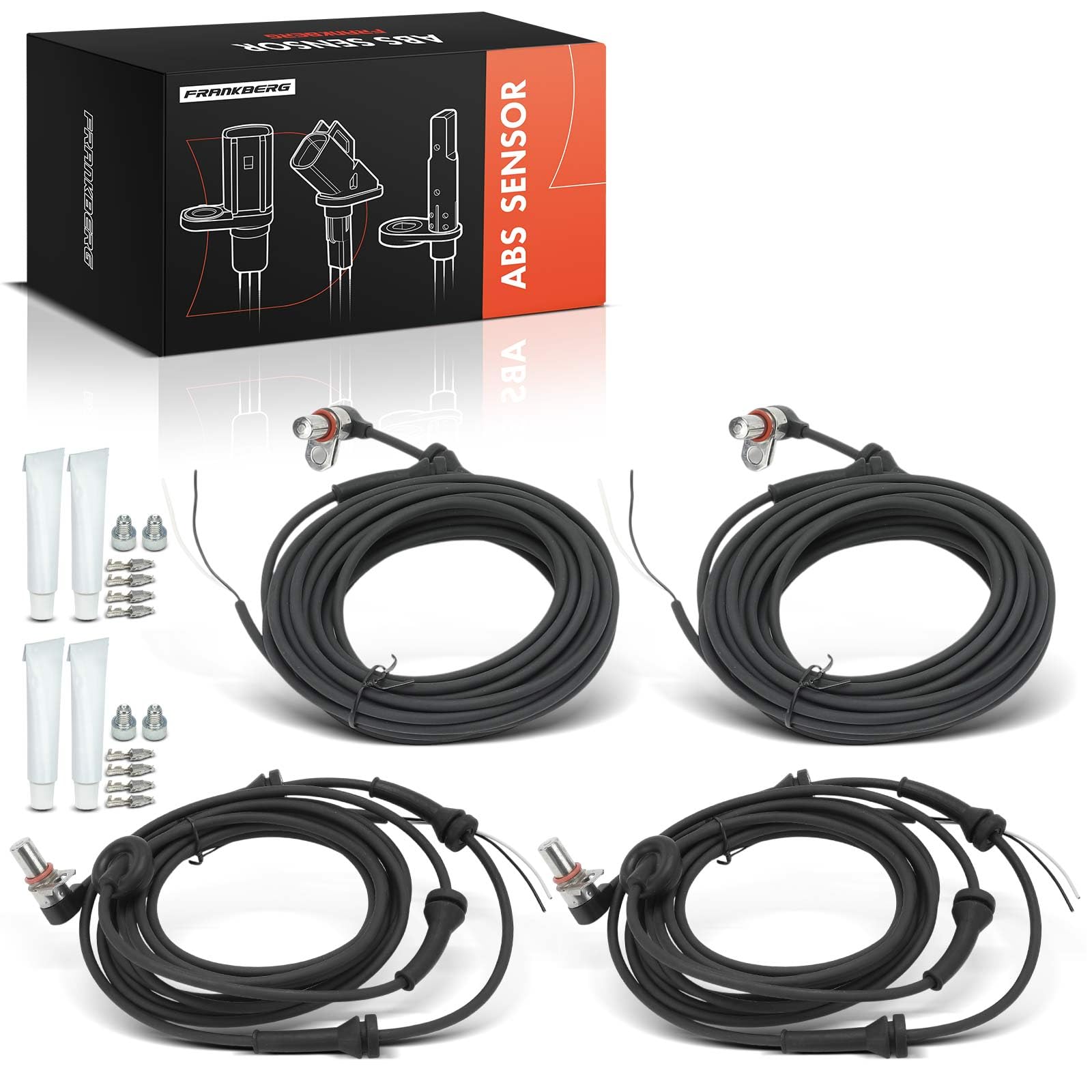 Frankberg 4x Sensori Velocità Ruota Sensore ABS 2-Poli Compatibile con Discovery II L318 2.5 TD5 4x4 4.0 V8 4x4 1998-2004 Replace# 60798,50462
