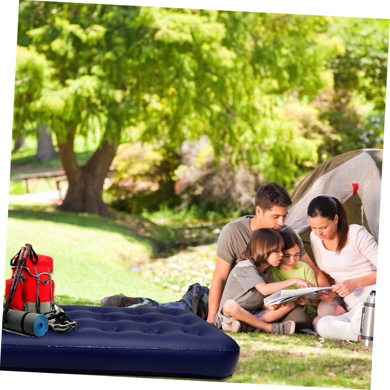 YARNOW 1pc Single Air Mattress Pad for Camping Inflatable Bed Pad Portable Leakproof Camping Inflatable Mattress