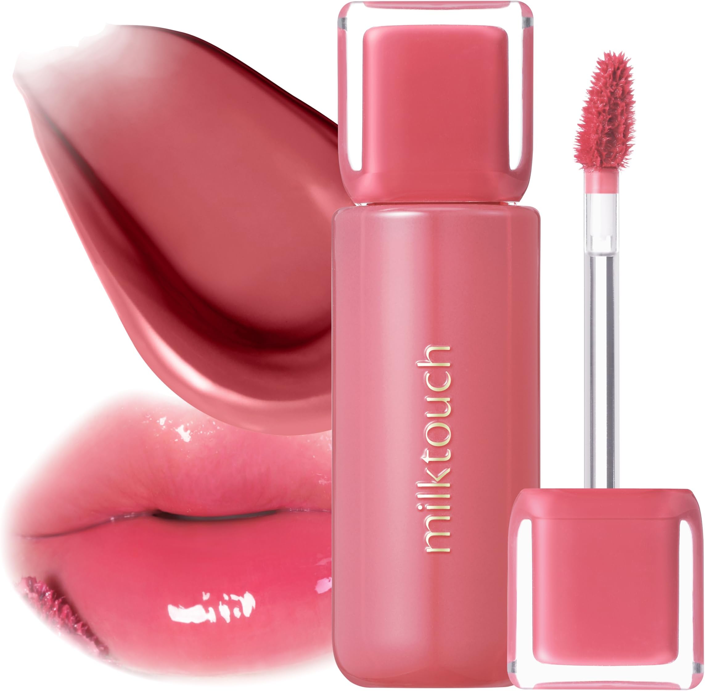 MILKTOUCH Jelly Fit Lip Tint (04 Mute-Ficial Plum) with Cooling Plumping Effect and Water-Based Non-Sticky Texture | Long Lasting Korean Beauty Lipstain Tinted Gloss | Stocking Stuffers for Women