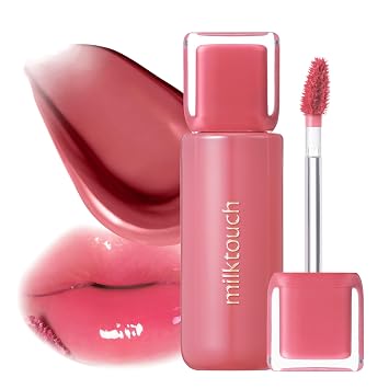 MILKTOUCH Jelly Fit Lip Tint 04 Mute-Ficial Plum with Cooling Plumping Effect and Water-Based Non-Sticky Texture | Long Lasting Korean Beauty Lipstain Tinted Gloss | Stocking Stuffers for Women