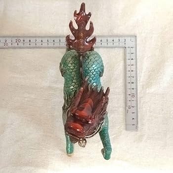中国工芸品　神獣麒麟（キリン）銅製　紹運　幸運　風水　置物　インテリア Amazon.co.jp: 中国工芸品 神獣麒麟（キリン）銅製 紹運 幸運