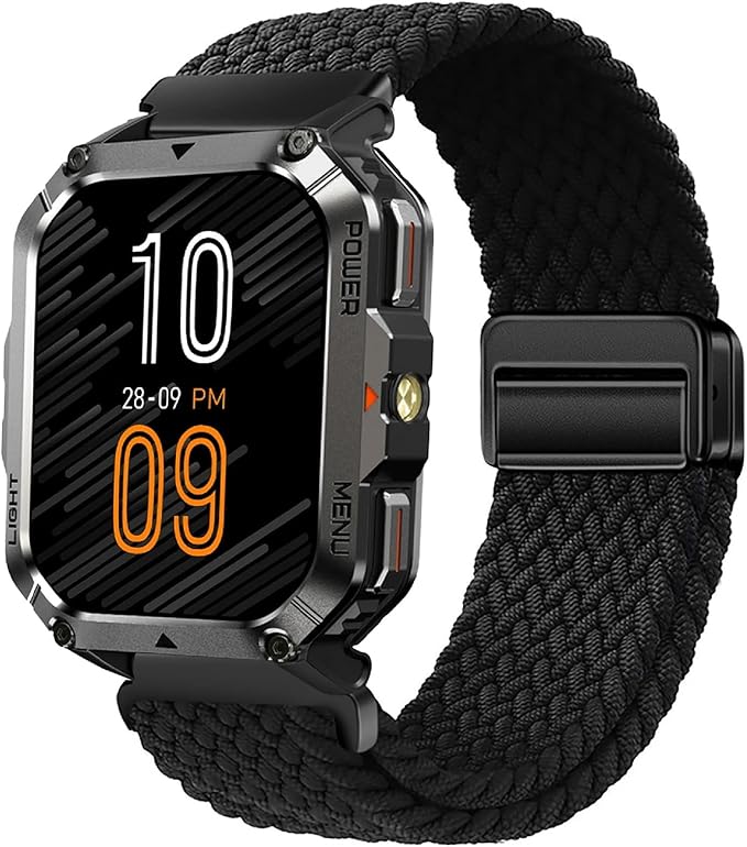 Polar Armband van Gevlochten Garen 20mm - zwart