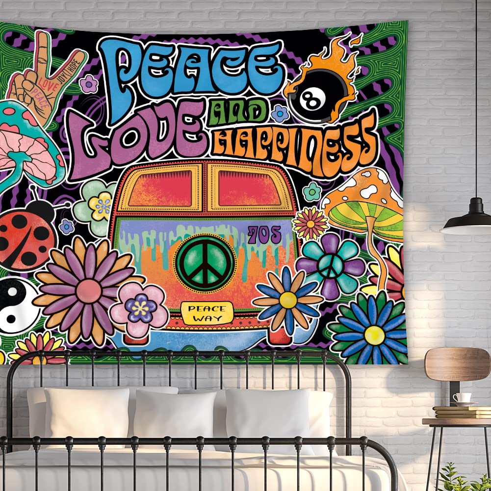 Peace And Love Pin-Rückseite | Groovy Hippie Style Anstecker