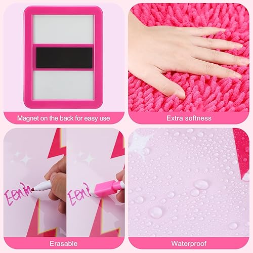 Miniatura 4 de Ctosree El kit de accesorios para casillero de 18 piezas incluye papel tapiz magnético, espejo, alfombra, pizarra blanca, marcador de borrado en