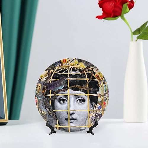 Miniatura 6 de Lina Cavalieri - Placa decorativa de pared, misteriosa placa para colgar en la pared, incluye soporte y gancho de resorte especial, J (14), 6