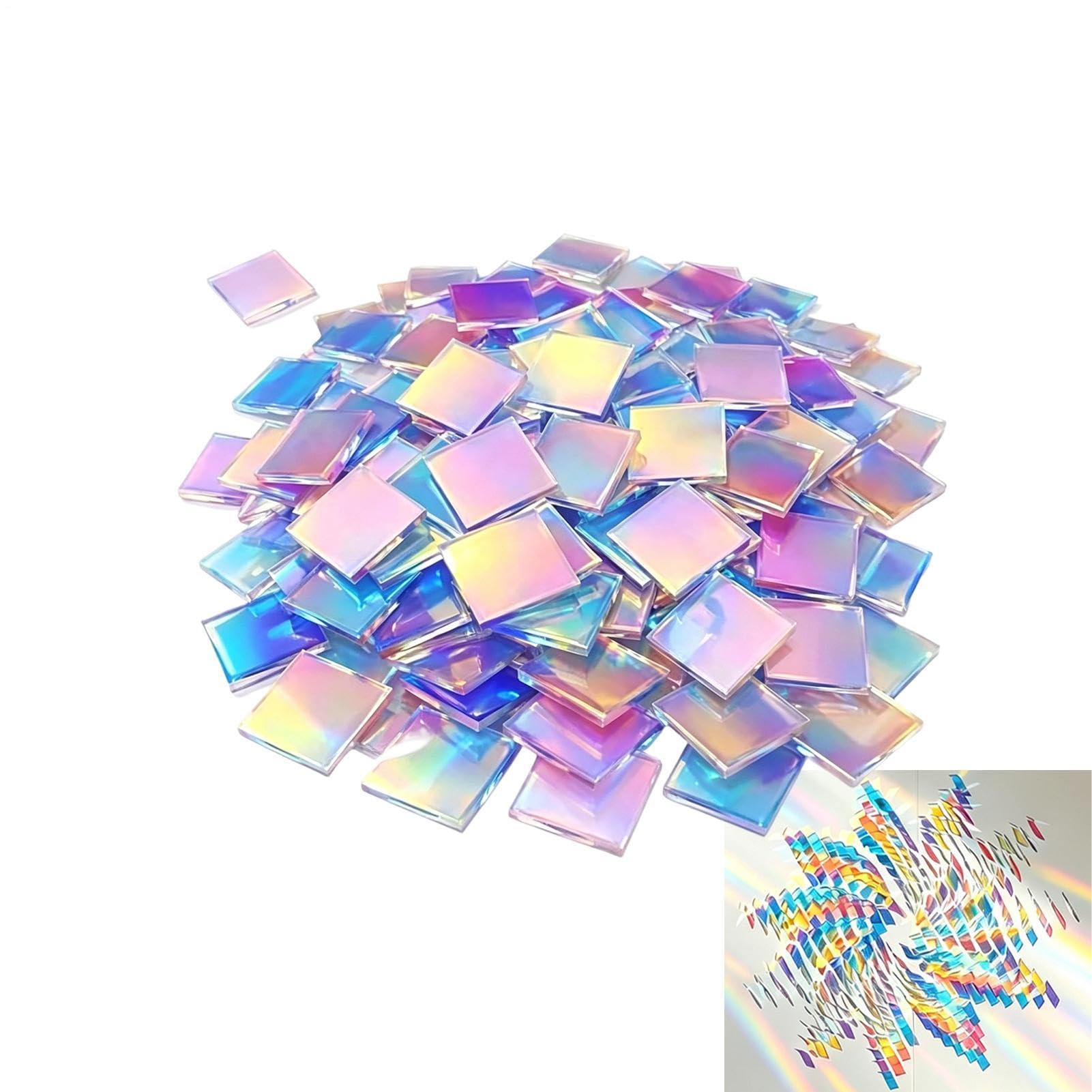 Bijoux en résine sur blocs acryliques transparents et mini carrés pour la maison