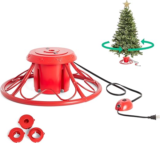 Christmas Tree Base Rotating Metal Stand
