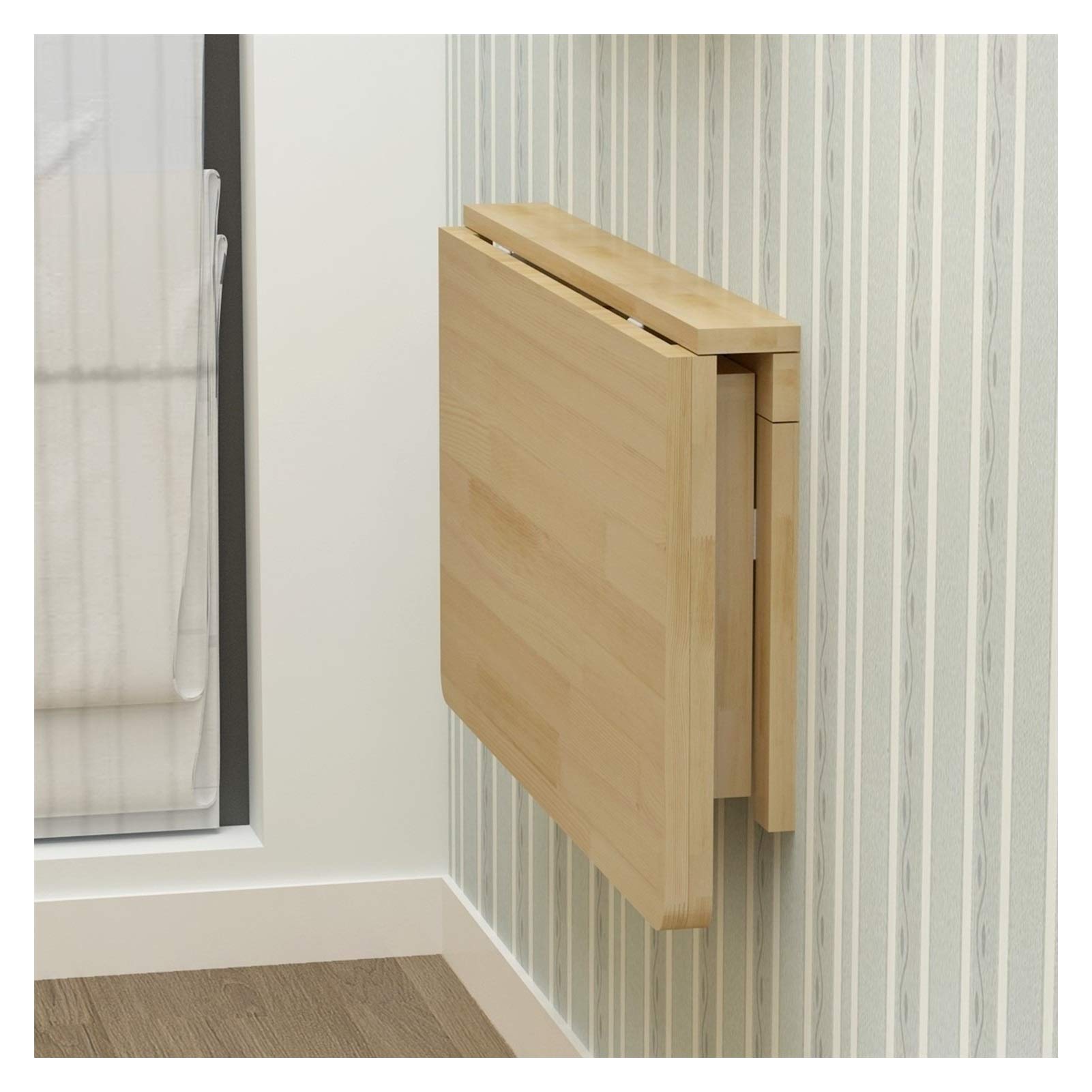 Tavolo da lavoro pieghevole in legno da parete, salvaspazio, per balconi, cucine e scrivanie, tavolo da pranzo semplice, 16 (70 x 40 cm)