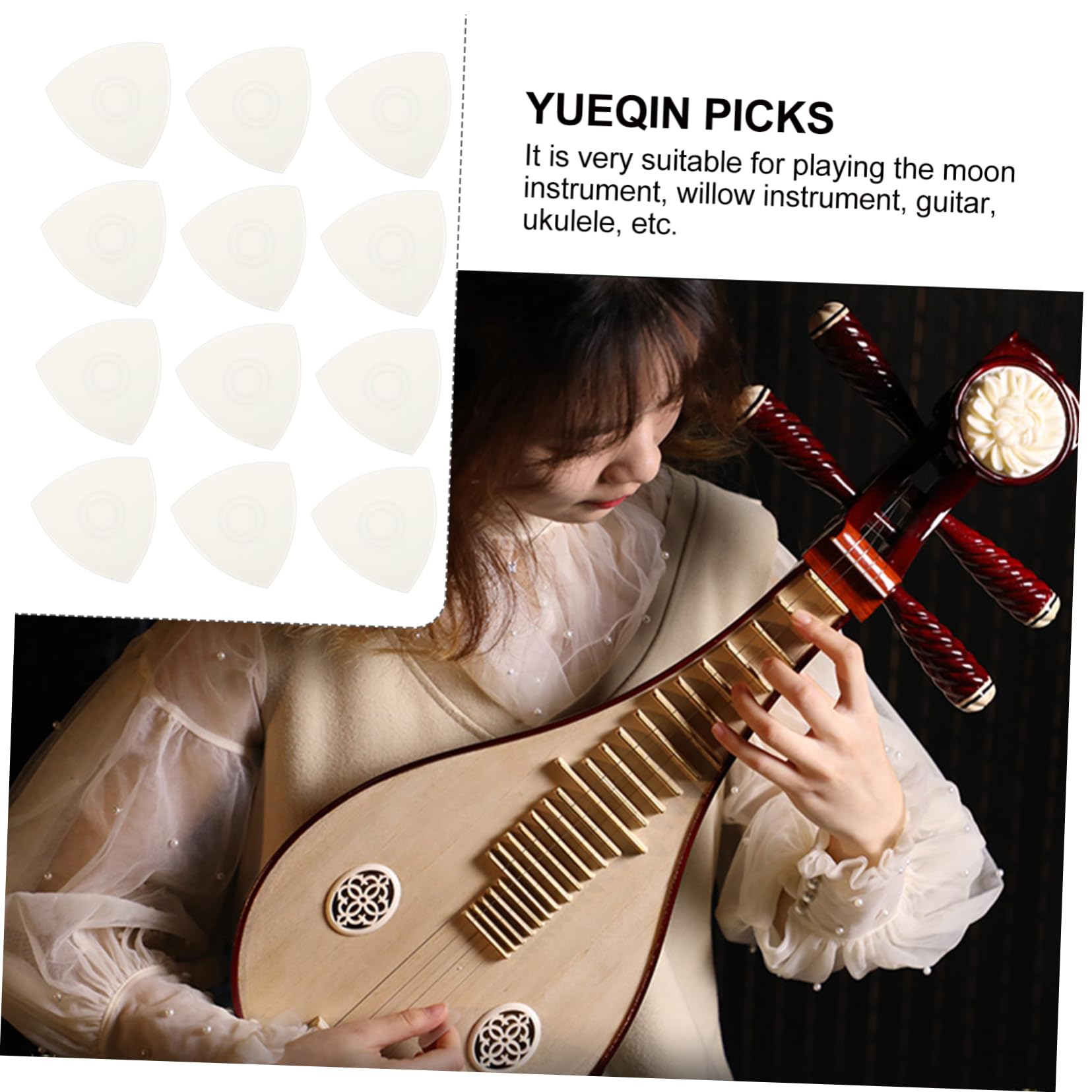 HEMOTON 60 Pz plettro di nylon plettri per banjo plettro per ukulele plettri liuqin plettri chitarra plettro chitarra plettro per chitarra yueqin accessori per chitarra ukulele