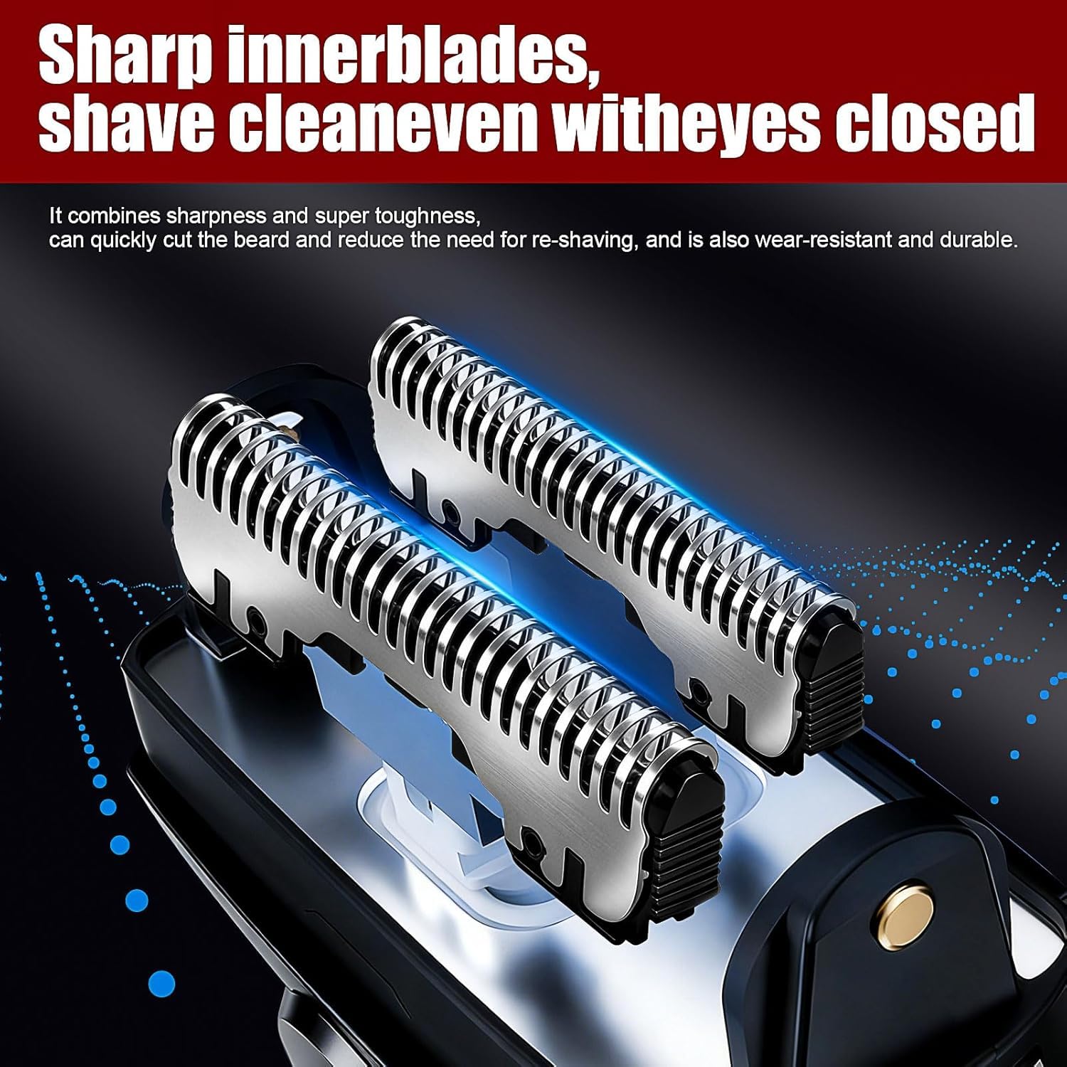 1Pack Replacement Blades and Foil Compatible with Panasonic ARC5 5-Blade Shavers, Compatible with WES9032P ES9032 ES9034 ES9036 ES9038, Fits Models ES-LV61, ES-LV65, ES-LV67, ES-LV95 1Cleaning Brush