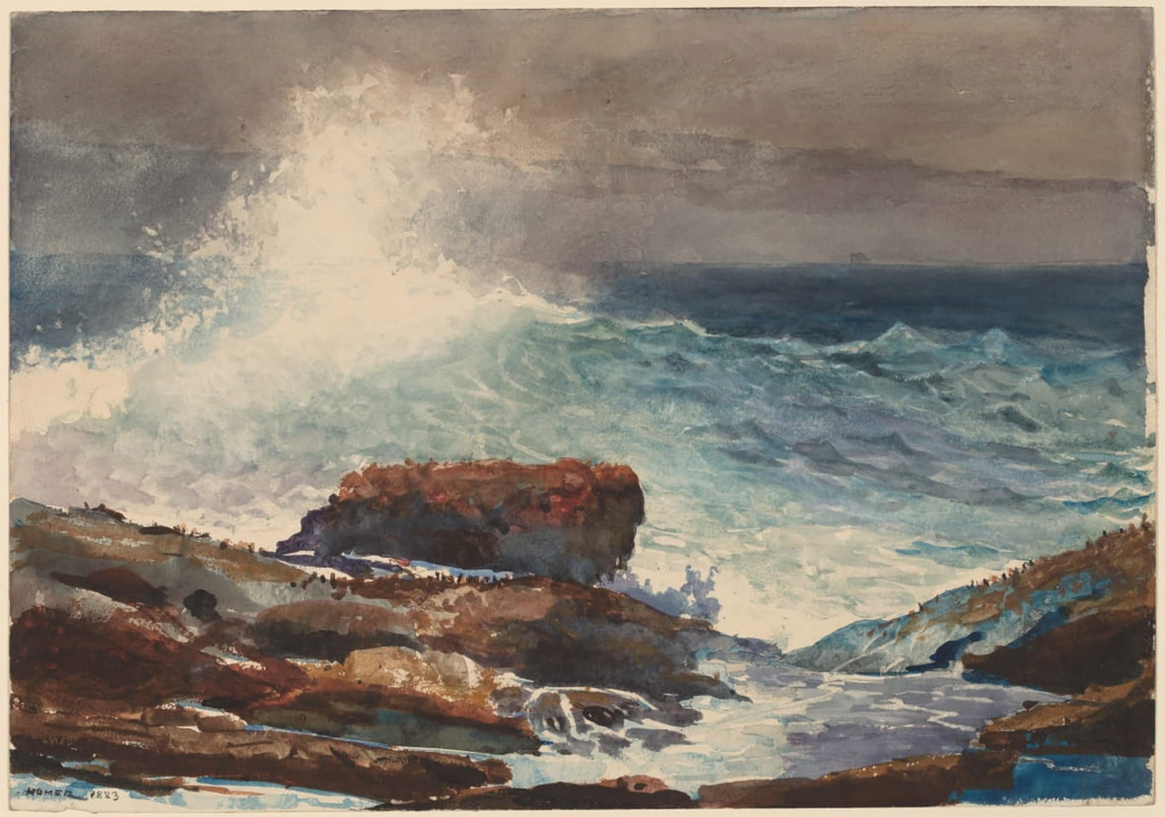 POSTERIIk Famous Print Pop Art Wall Art Graffiti Incoming Tide Scarboro Maine by Winslow Homer Art Prints for Home Decor 60x90cm