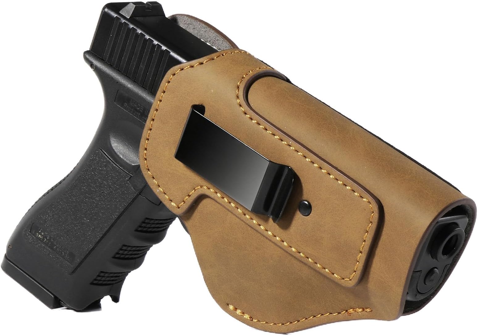 Gun Holsters for 9mm Universal Pistols Micro Fiber Leather Holster IWB OWB Fit Glock17/19/42/43X LCP380 Sig XD45/ P320 Taurus G3C/ G2C/G3/ or Similar Sized Handguns