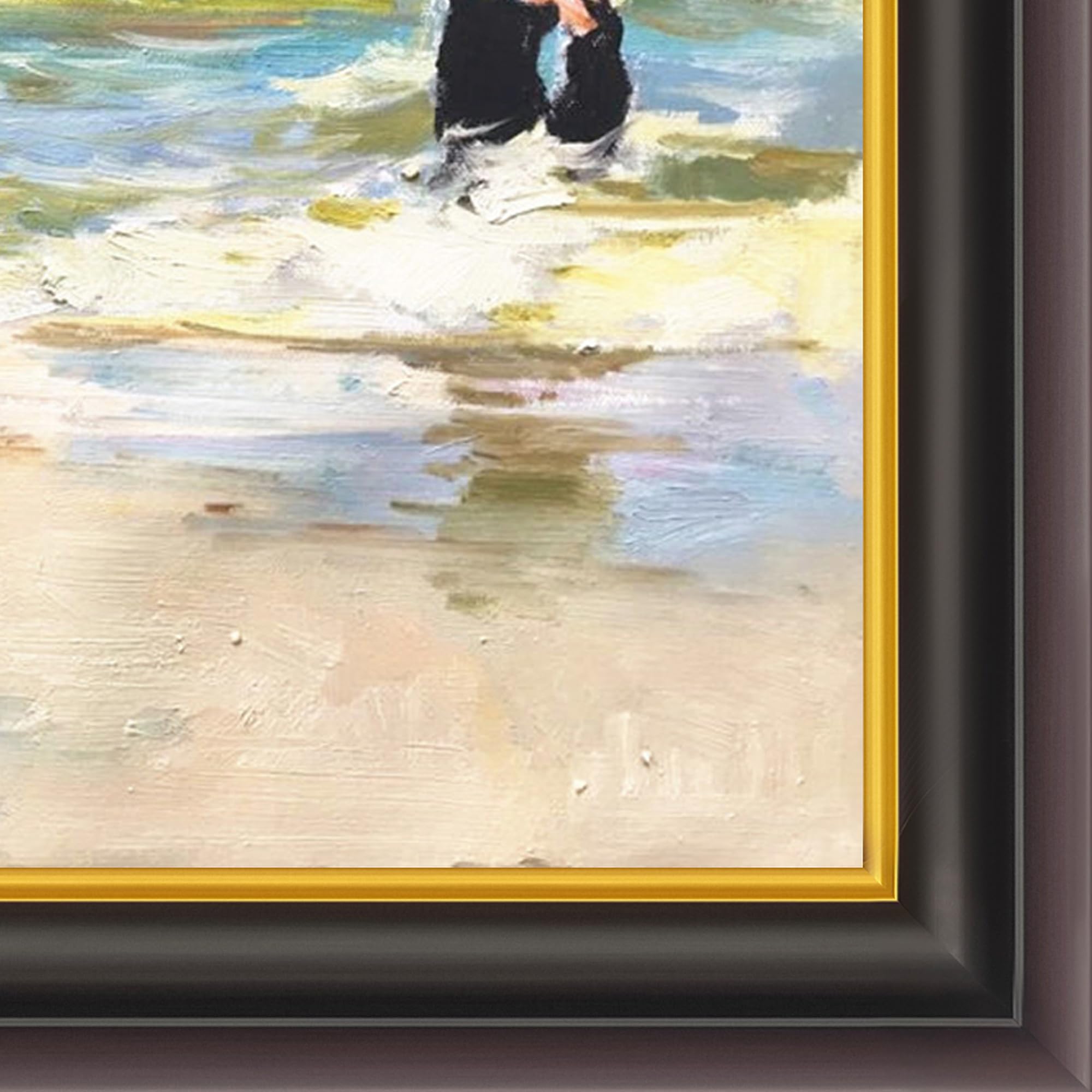 Amazon.co.jp: La Pastiche at The Seashore 豪華なフレーム油彩画