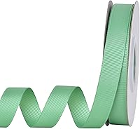 Vista 26 de Rollo de cinta de grogrén sólido YAMA de 5/8 pulgadas - 25 yardas para cintas de envolver regalos, blanco