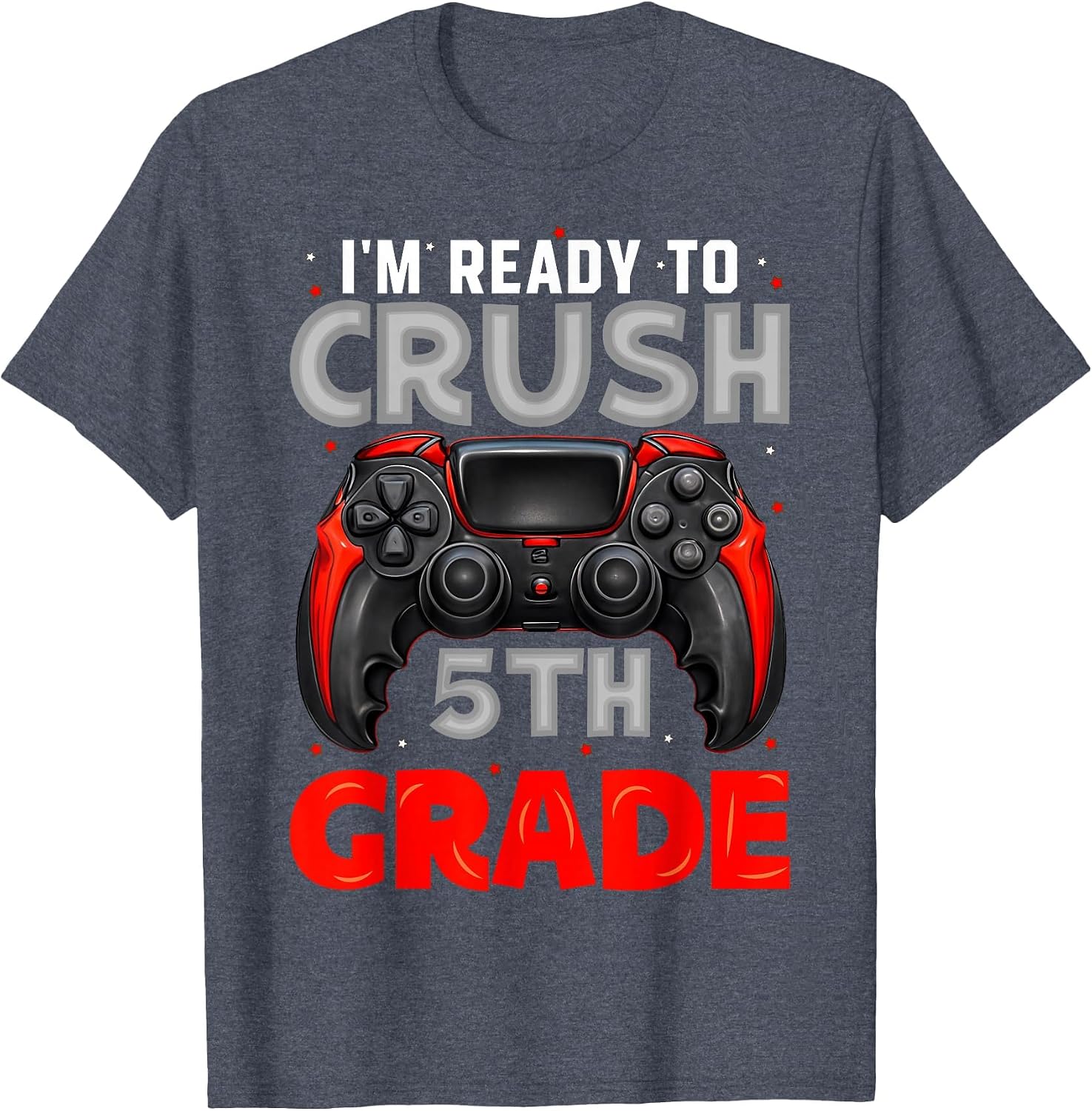 I'm Ready to Crush 5th Grade Back to School Video Game Boys T-Shirt image 3