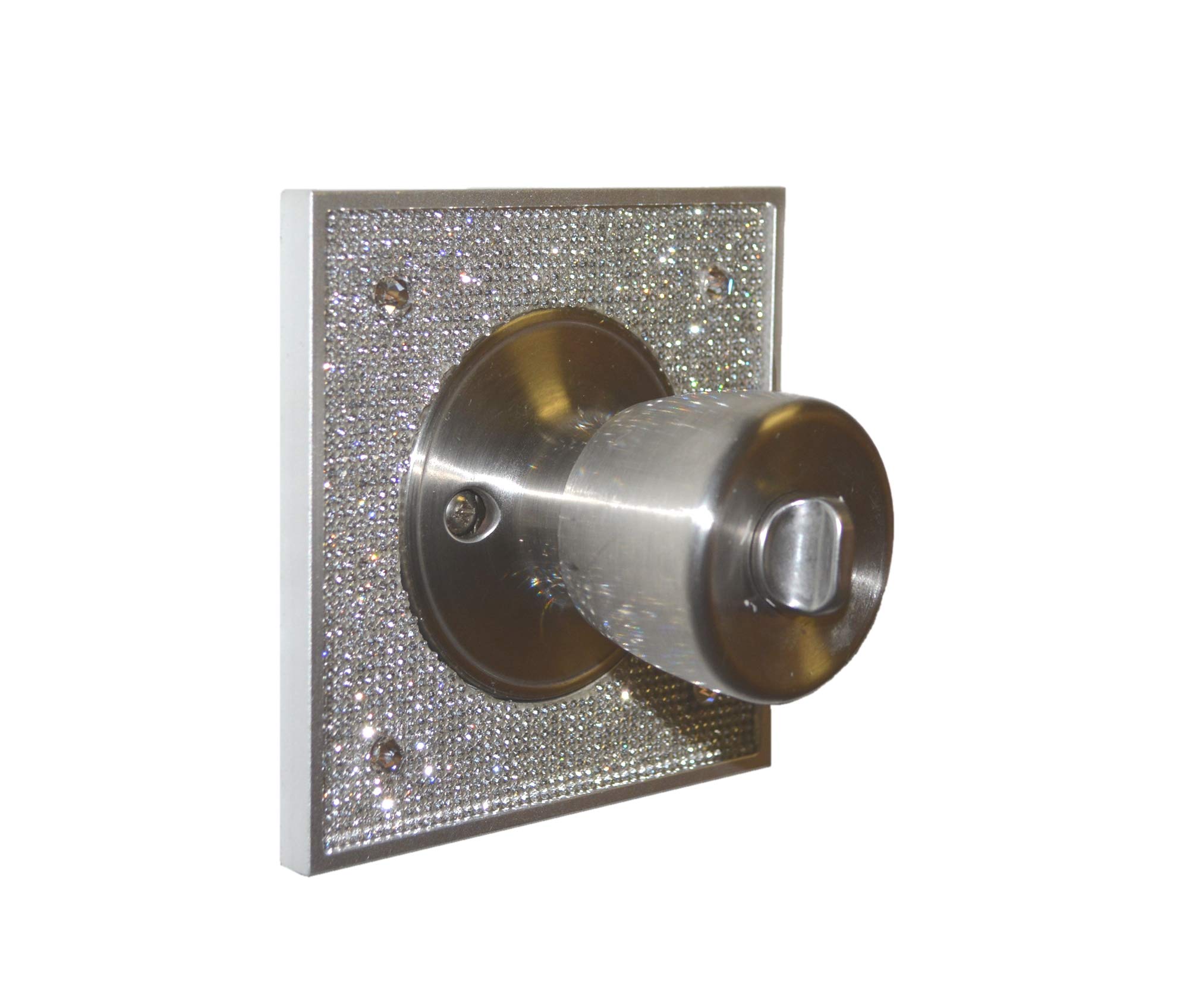 Bedazzled Bling Rhinestone Doorknob Rosette/Escutcheon with Czech Crystal Highlights