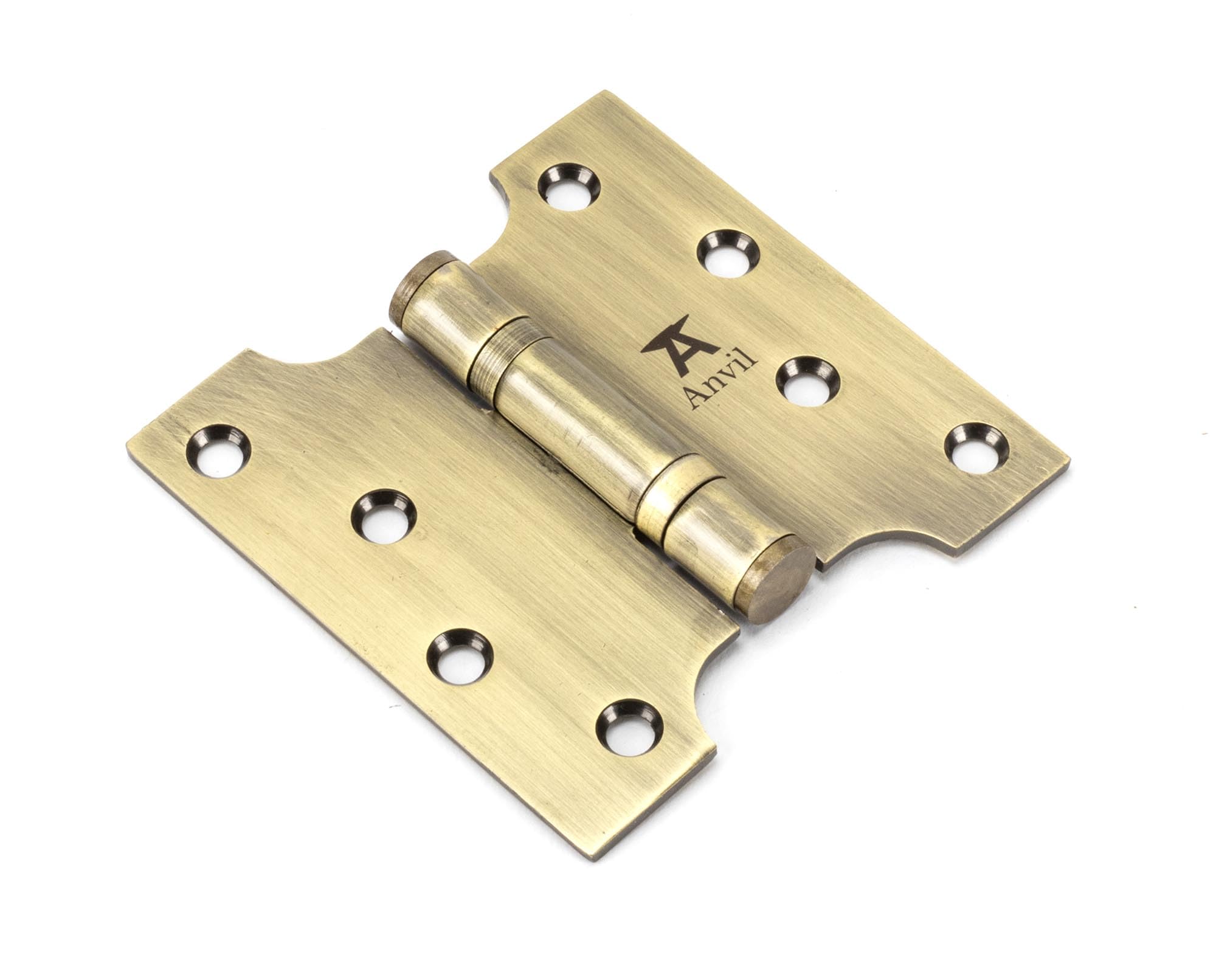 From The Anvil Aged Brass 4 Inch x 2 Inch x 4 Inch Parliament Hinge (Pair) ss