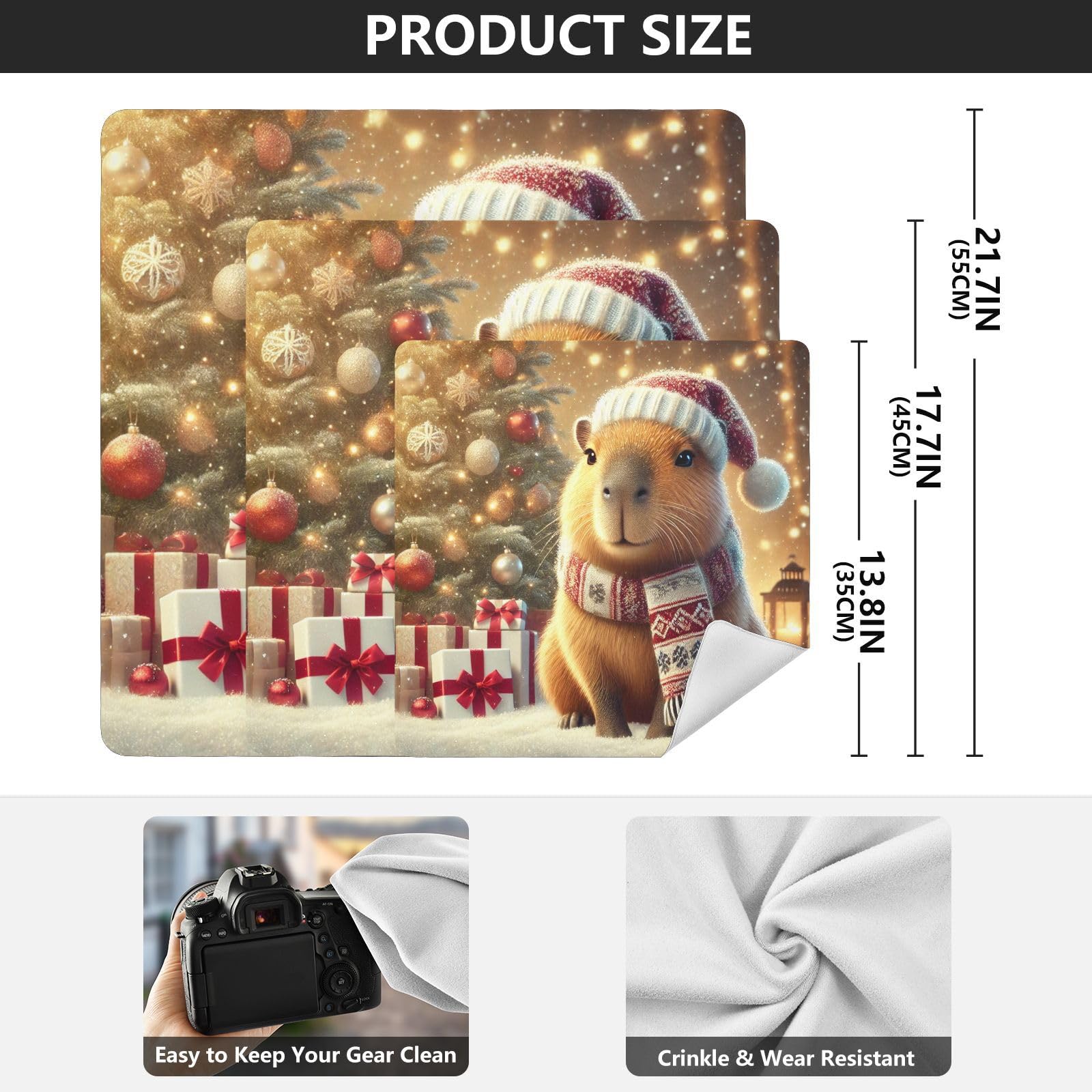 Joko Ivery Capybara Christmas Scarf Self-adhesive Cloth 17.7