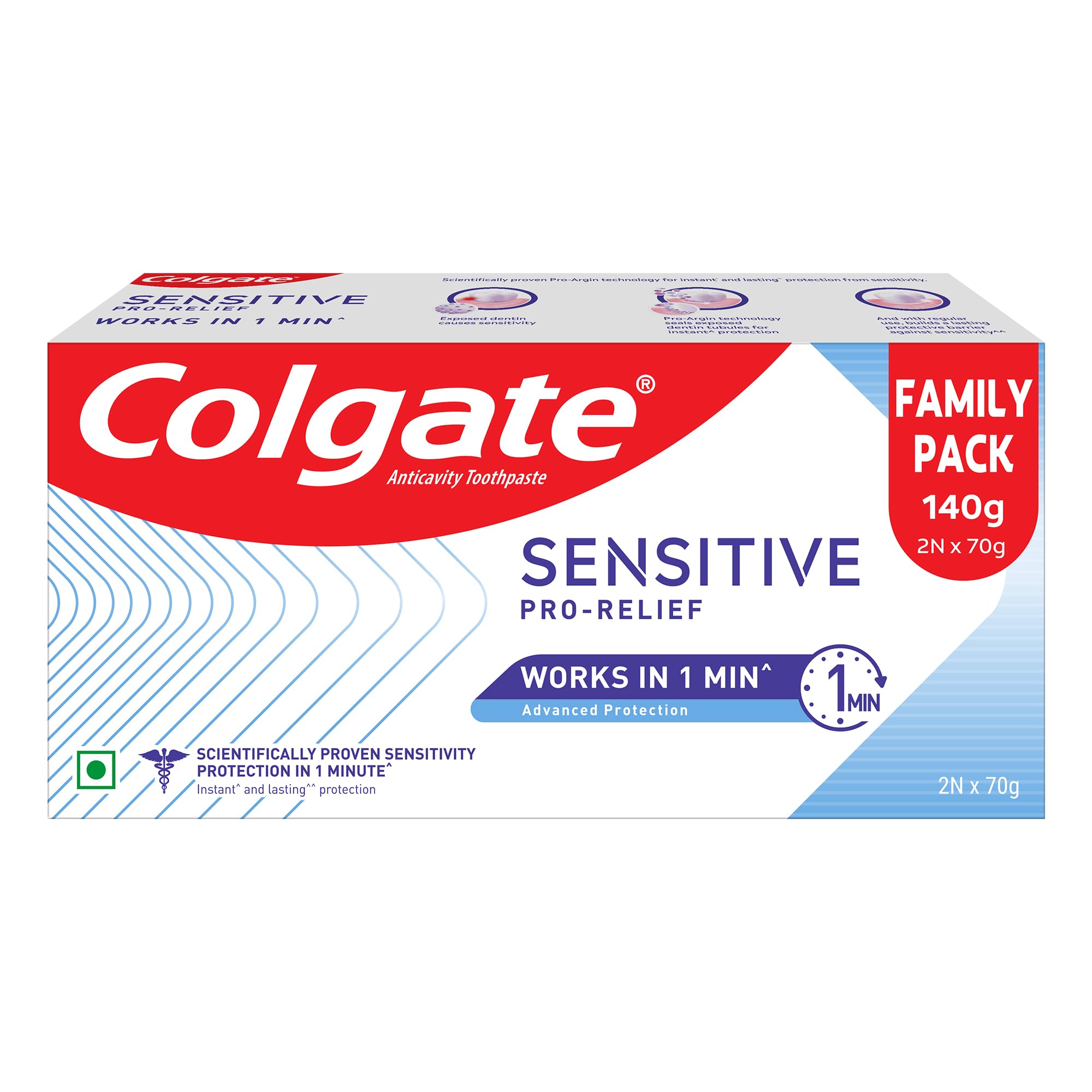 Colgate Sensitive Plus Toothpaste, Tooth Paste With Pro Argin Formula for Sensitivity Relief, 140gm (Combo Pack Offer)-image-48
