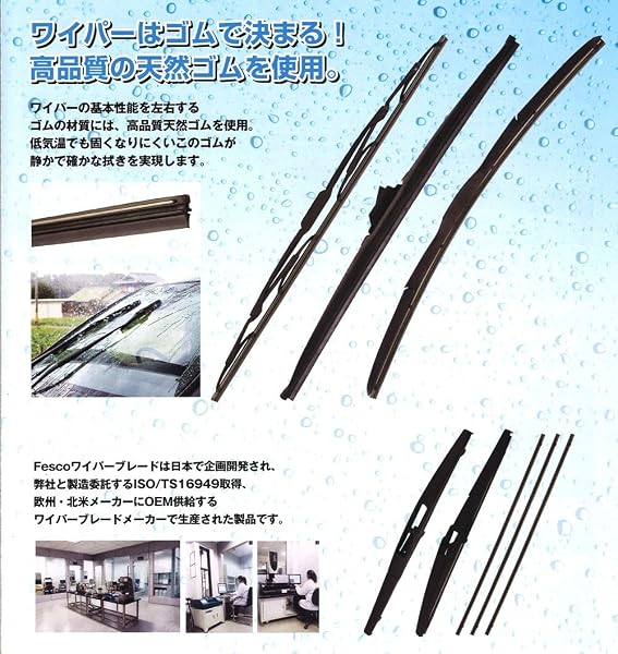 【フロント&リア 3本セット】 ワイパー ワイパーブレード 3本 480mm 430mm リア350mm グラファイト N-BOX エヌボックス ホンダ JF3 JF4 FESCO フェスコ GW4843RA35 - 2