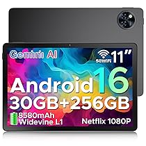 DOOGEE U11 PRO 2025 Tablet Android 16, 30GB+256GB, 2TB Gemini AI, 8580mAh 7.9mm Thin Tablet 11 Pollici, T7200 Octa Core Tablets Gaming, 90Hz 1080P 13MP+5MP, Widevine L1, Face ID, 5G WiFi, BT5.0, OTG, GPS