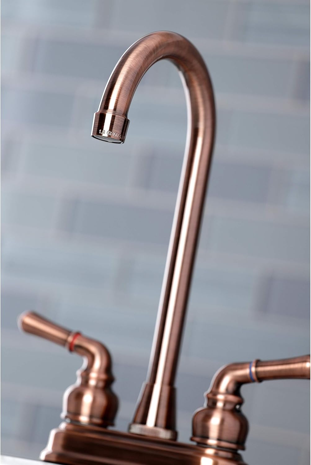 Kingston Brass KB496 Magellan Bar Faucet, Antique Copper, 2.75 x 2.75 x 2.13