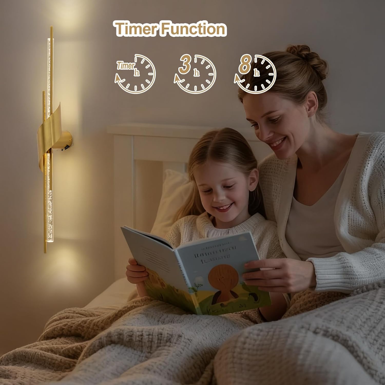 camuucci Battery Operated Wall Sconces Set of Two,Modern Wireless Wall Lights,LED Rechargeable 20000mAh Not Hardwired Remote Control Dimmable Wall Lamp Fixtures for Bedroom Gold 33 Inches