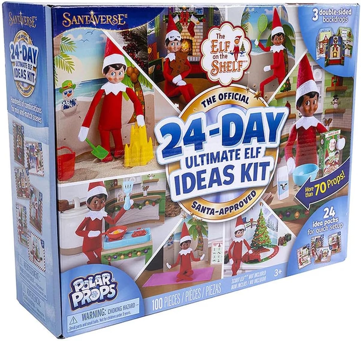 The Elf on The Shelf Set of 2: Polar Props™ 24-Day Ultimate Elf Ideas Kit and Santa's North Pole Friends Activity Book
