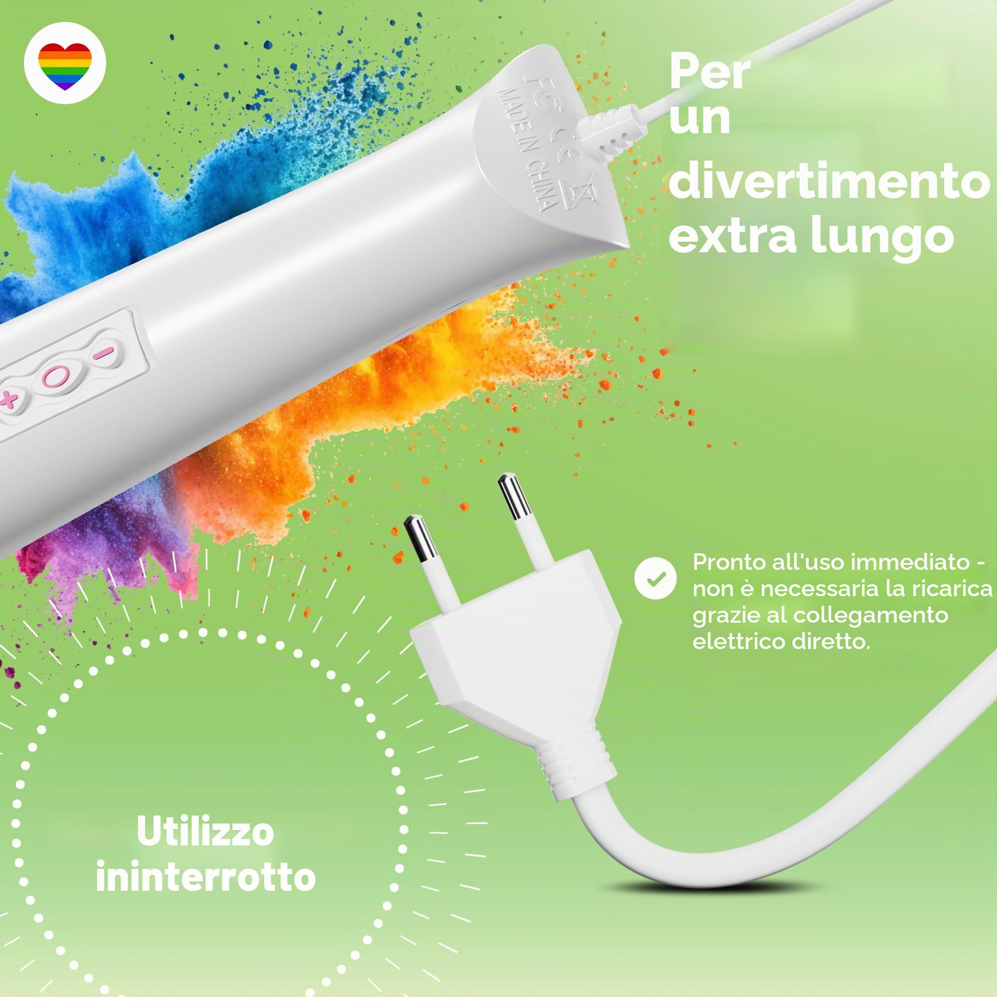 MARIELOVE Magic Wand Massaggiatore – Massaggiatore ad alte prestazioni a rete | 20 livelli | Forte vibrazione e testa flessibile in silicone | ideale per rilassamento muscolare, massaggio al collo