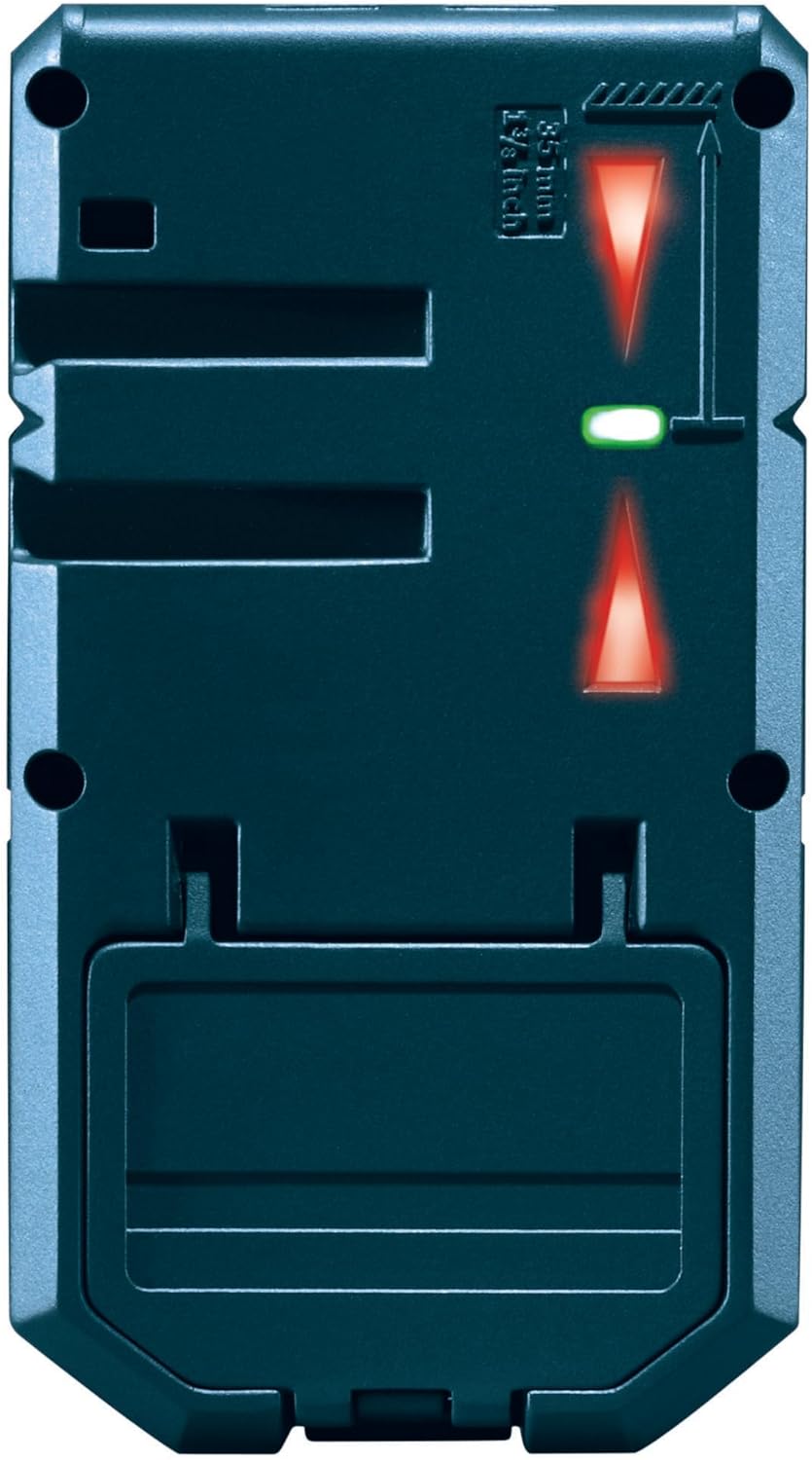 Back view of BOSCH LR 6 Laser Receiver showing battery compartment and magnetic points