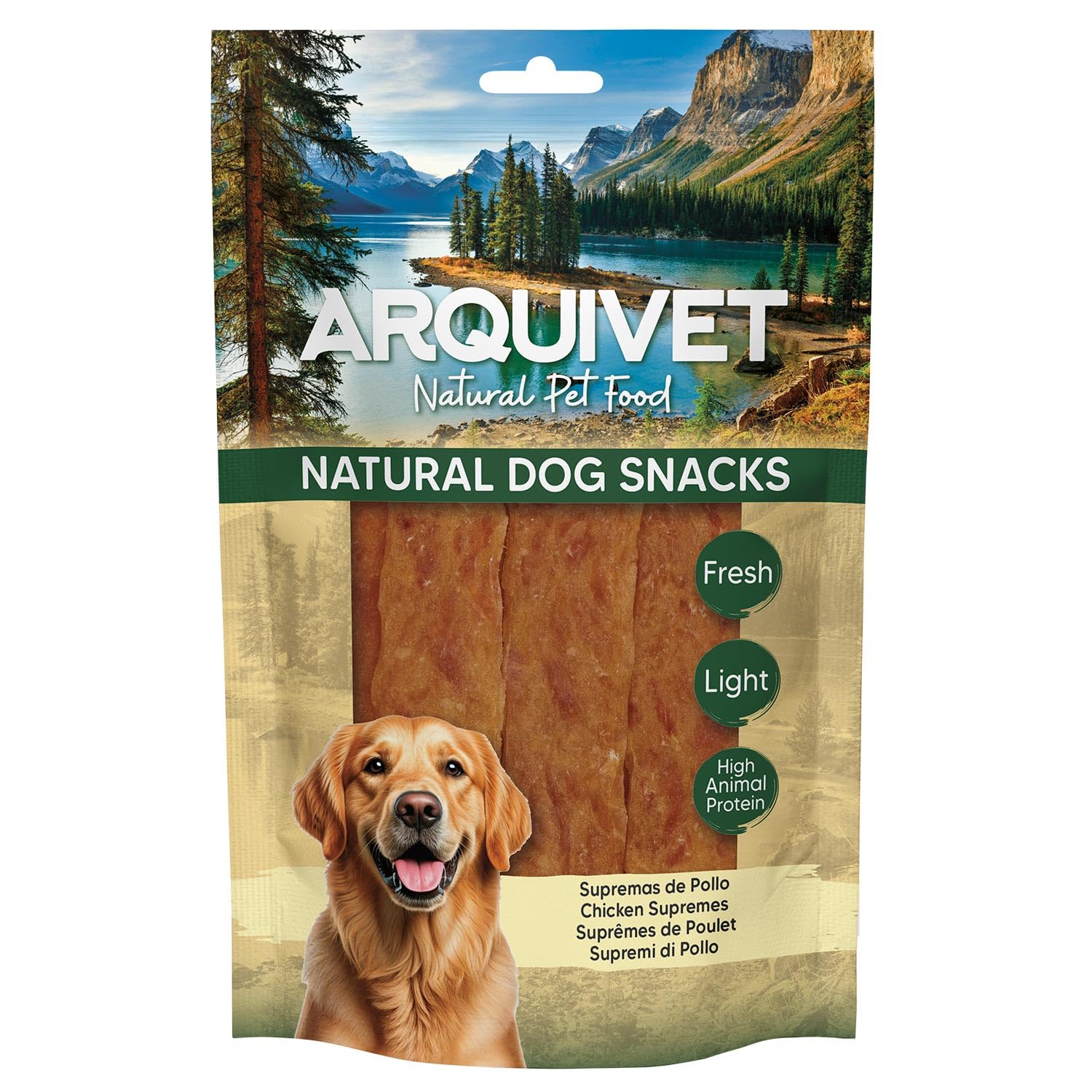 Friandises pour Chiens (Lot de 12) - Suprêmes de Poulet 100 g, Friandises Naturelles pour Chiens - Arquivet