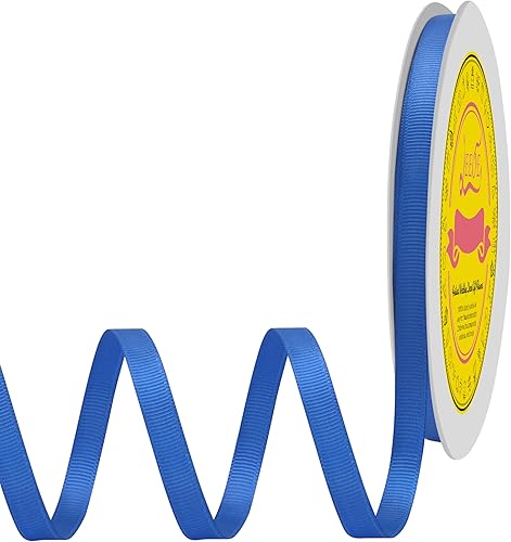 Cinta de grogrén azul real de 38 pulgadas x 50 yardas, cinta azul real para envolver, corona, baby shower y otros proyectos