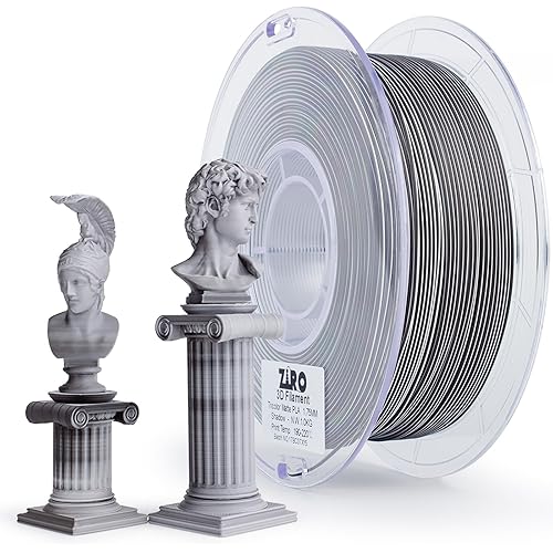 ZIRO 3D Printer Filament, Color Change Filament 1.75mm, Magic Color Coextrusion PLA Filaments Different Color, Dimensional Accuracy +/- 0.03mm, Fit Most FDM 3D Printers 1KG/2.2lb Spool, Shadow(Matte)