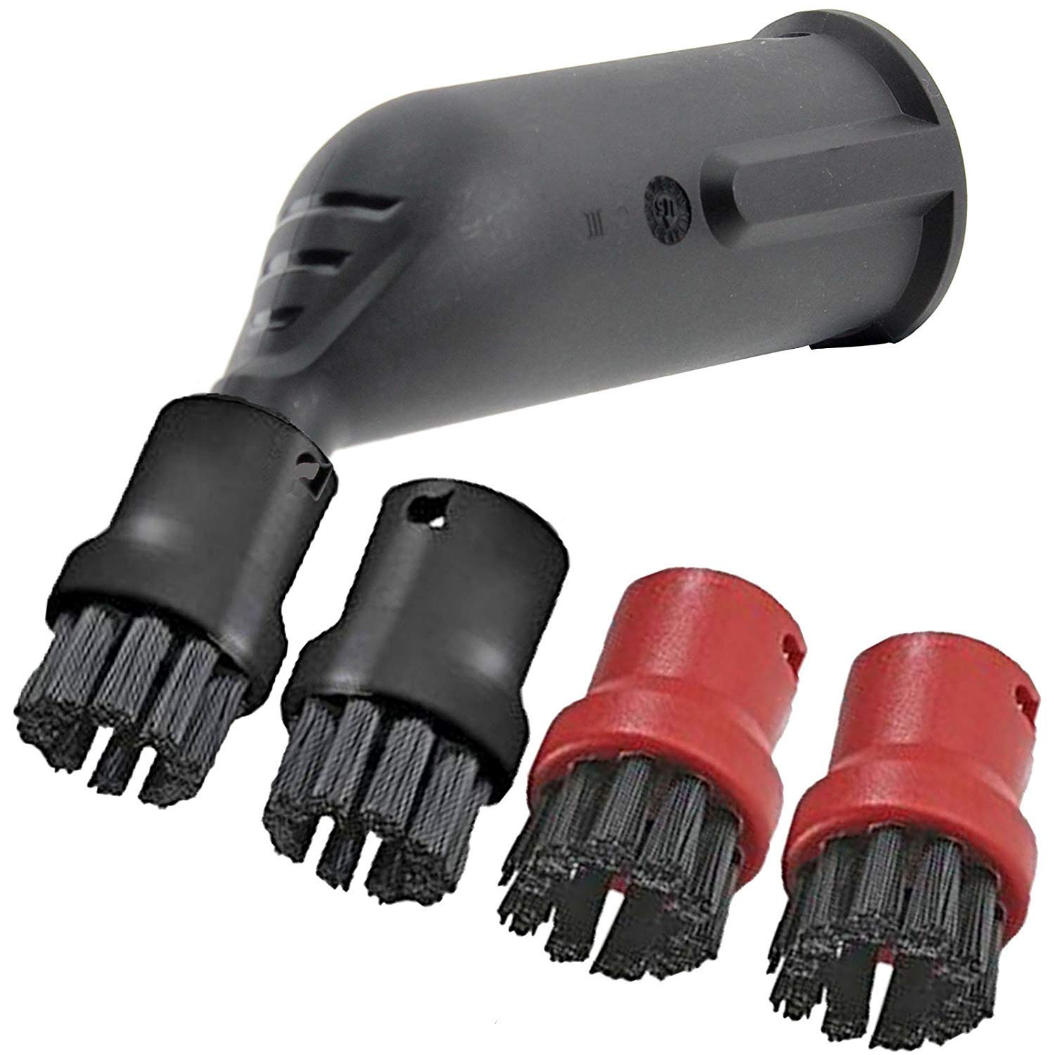 Spares2go Spray Jet Detail Attachment + Brush Nozzles For Karcher Steam Cleaners