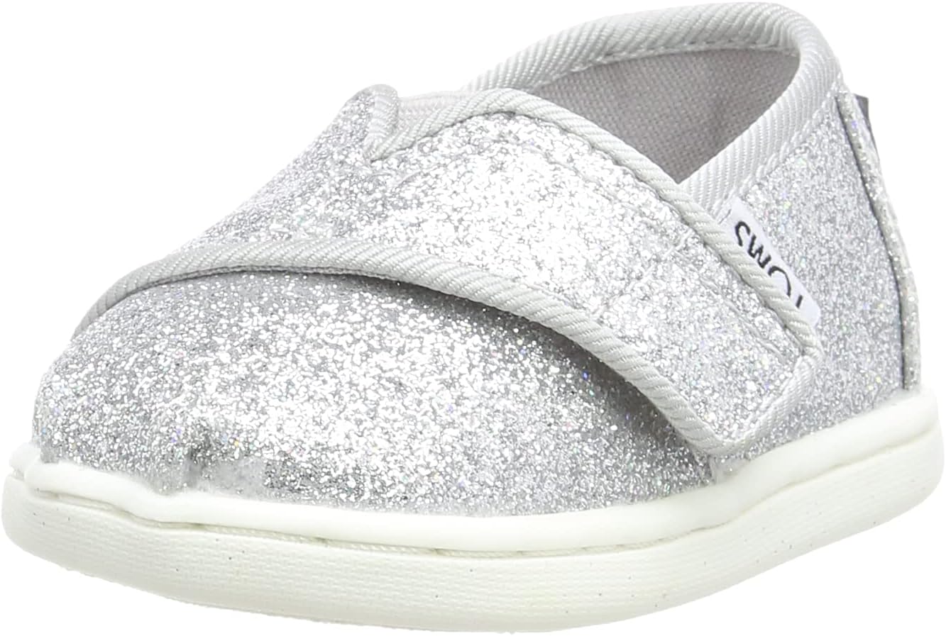 TOMSWomen's Silver Iridescent Glimmer Tiny Classics 10011457 Loafer