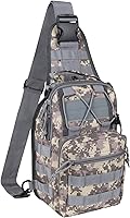 Vista 10 de Qcute - Mochila táctica militar con sistema Molle, bandolera impermeable para uso diario al aire libre