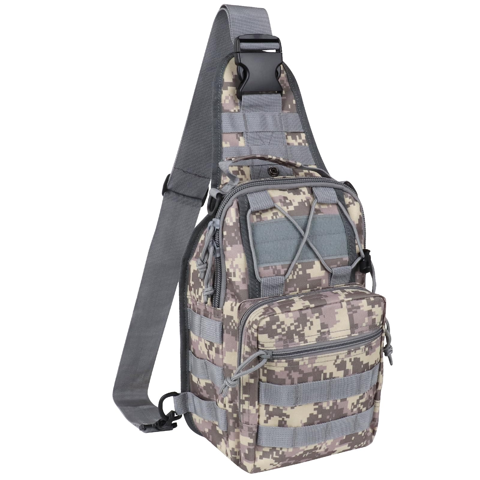 Qcute Tactical Backpack, Waterproof Military Cross-body Molle Sling Shoulder Backpack Chest Bag for Outdoor Every Day Carry