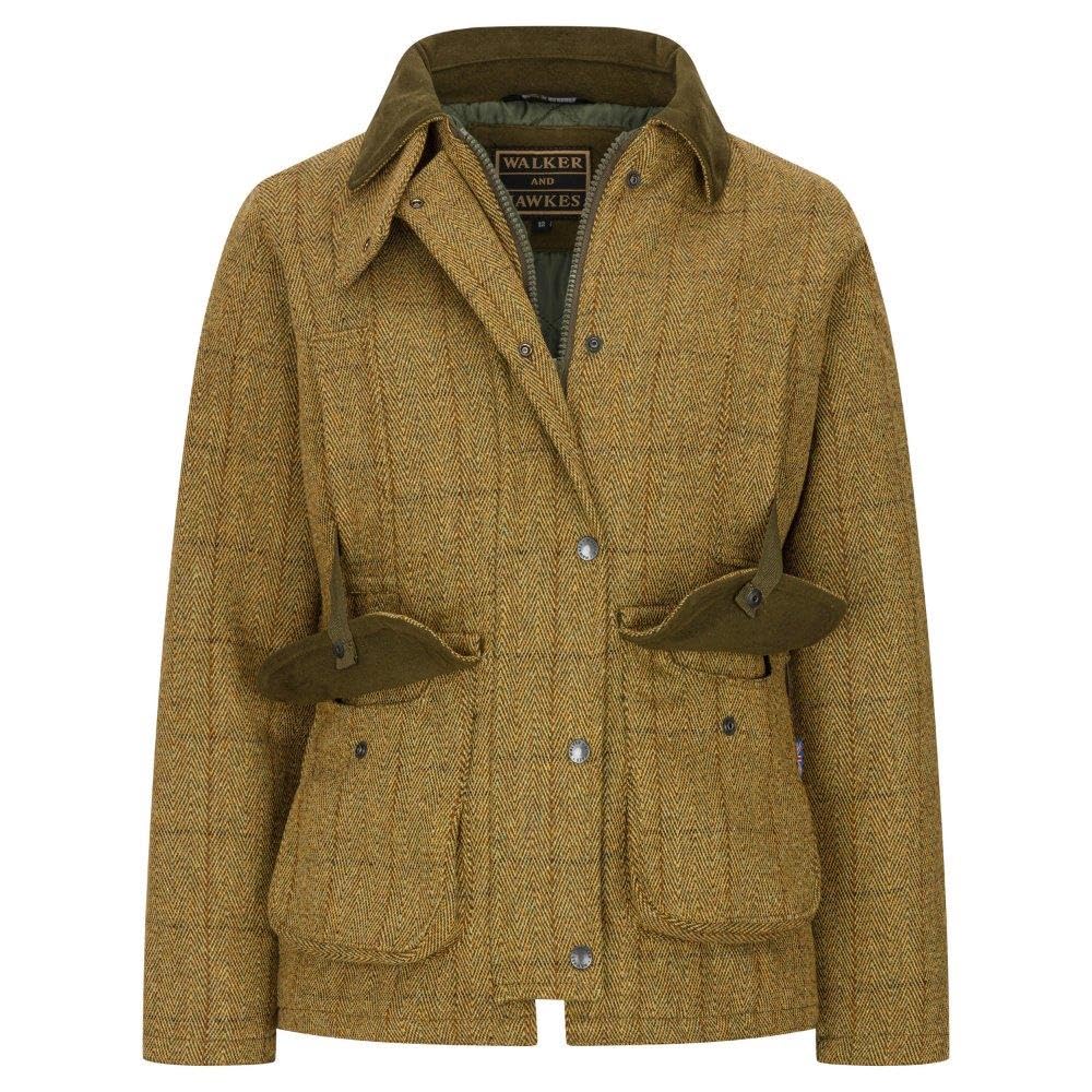Walker & Hawkes - Veste Derby pour femme - tweed - pour la chasse/campagne - sauge foncé