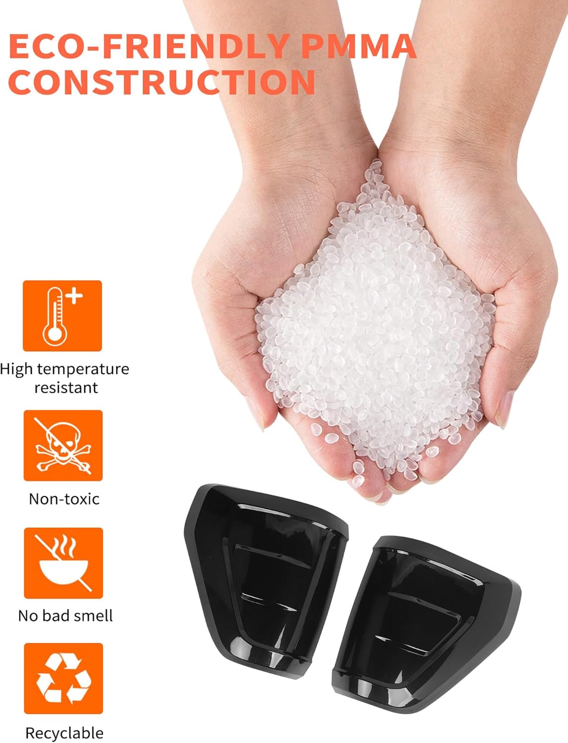 Savadicar 2-Piece Smoked Black Taillight Cover for 2021-Present Ford F150, Smoke Tail Lamp Overlay, Exterior Styling Upgrade Accessories