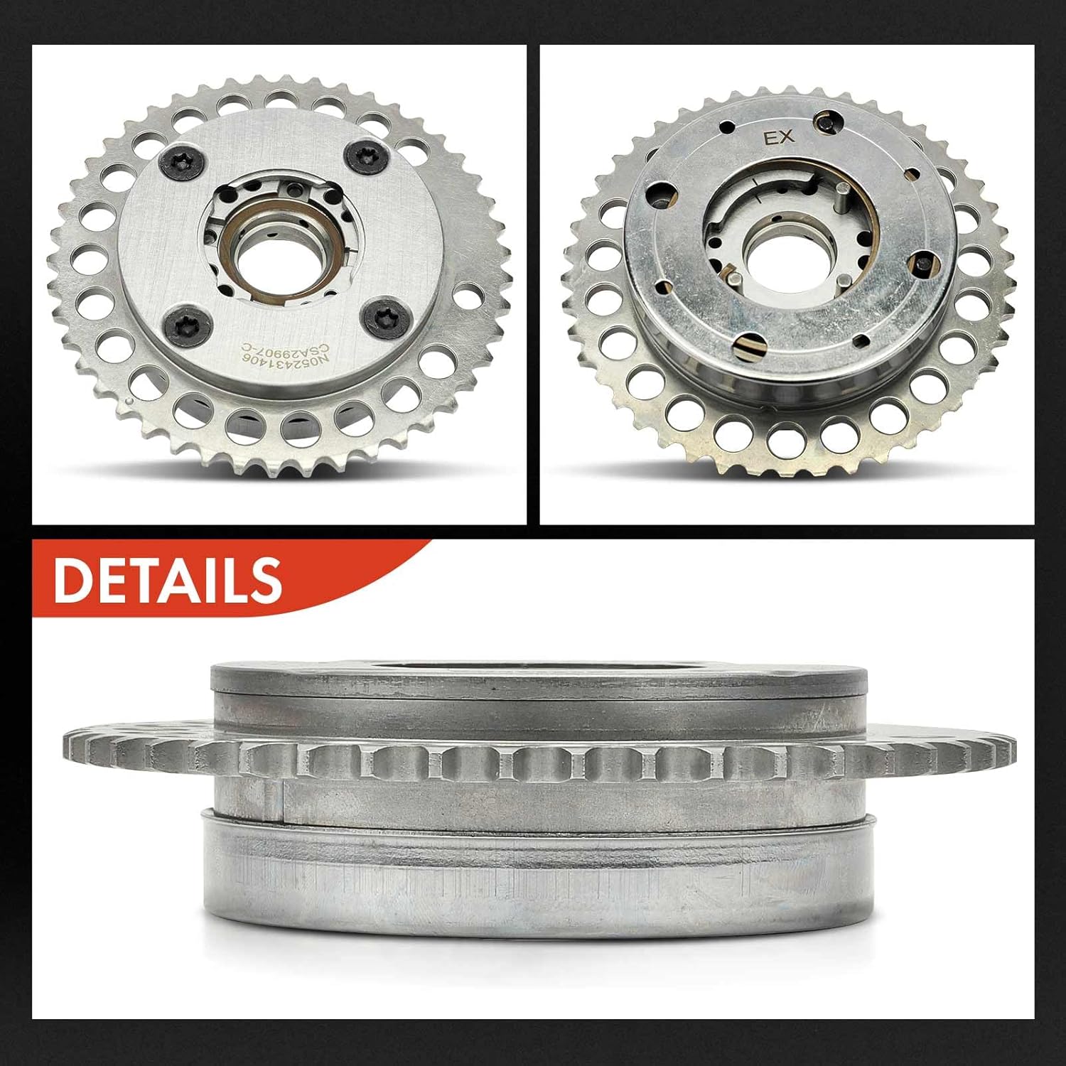 A-Premium Exhaust Engine Variable Valve Timing (VVT) Sprocket Gear Camshaft Adjuster Phaser Compatible with BMW 330e xDrive, 330i GT xDrive, X5, 530e xDrive, 530i xDrive, 540i xDrive, X3, 430i xDrive