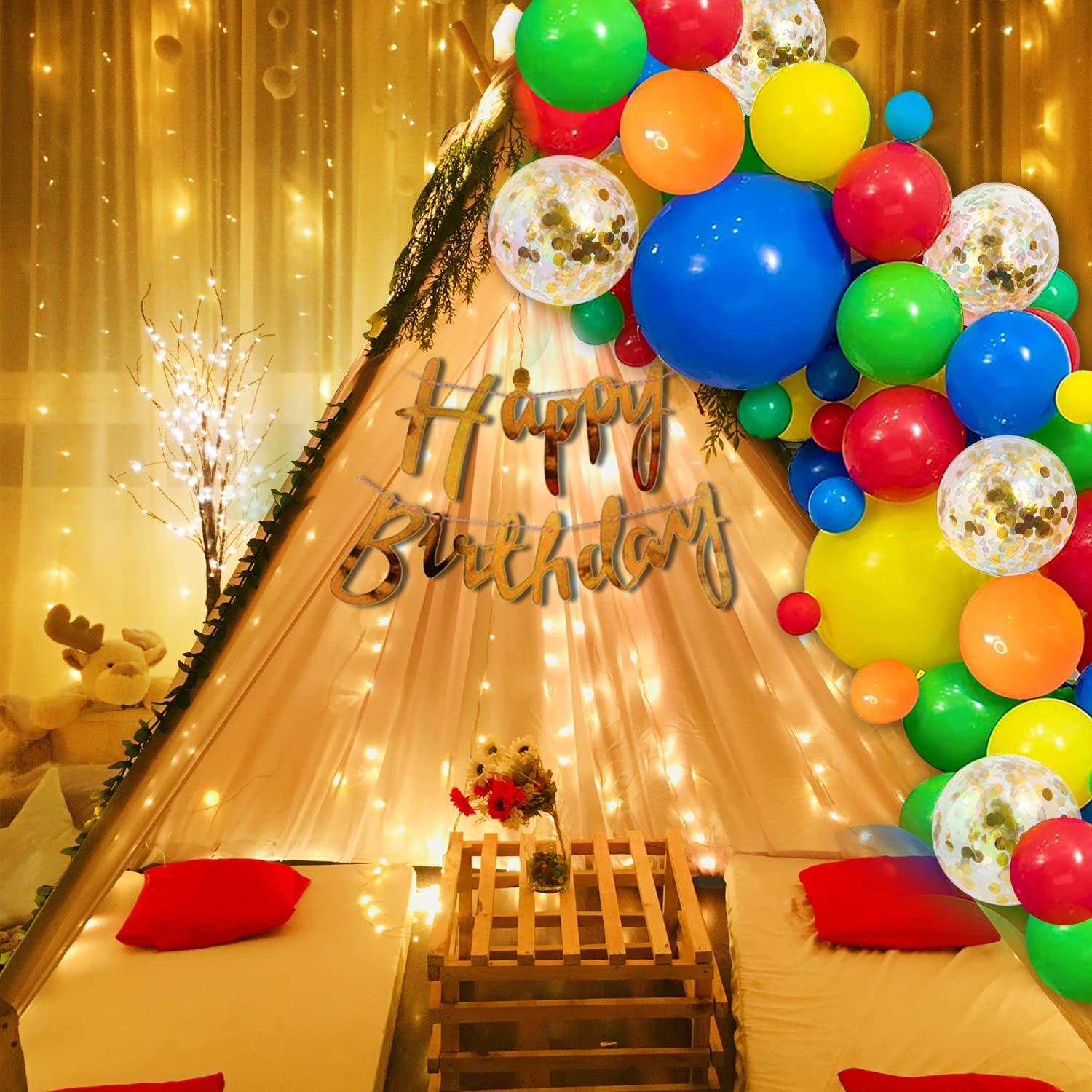 Birthday Decoration Items 26Pcs,Cabana Tent Decoration Items For Girl