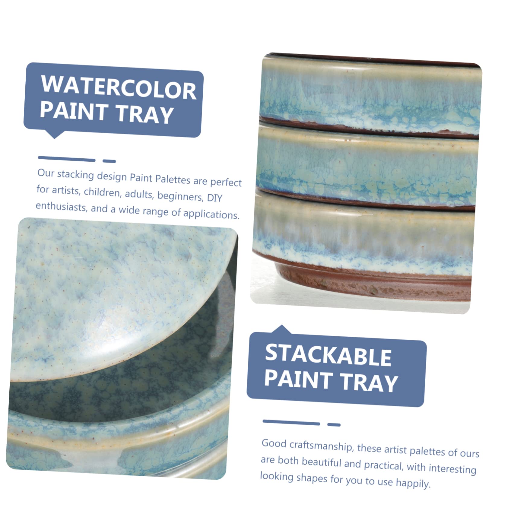 Palette de Couleurs en Céramique Empilable à Cinq Niveaux pour Artistes