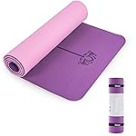UMINEUX Yoga Mat Extra Thick 1/3\'\' & 2/5 Non Slip Yoga Mats for Women Eco Friendly TPE Fitness Exercise Mat with Carrying Sling & Storage Bag
